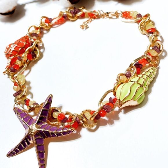 Chunky chain necklace N26 - Picture 4 of 6